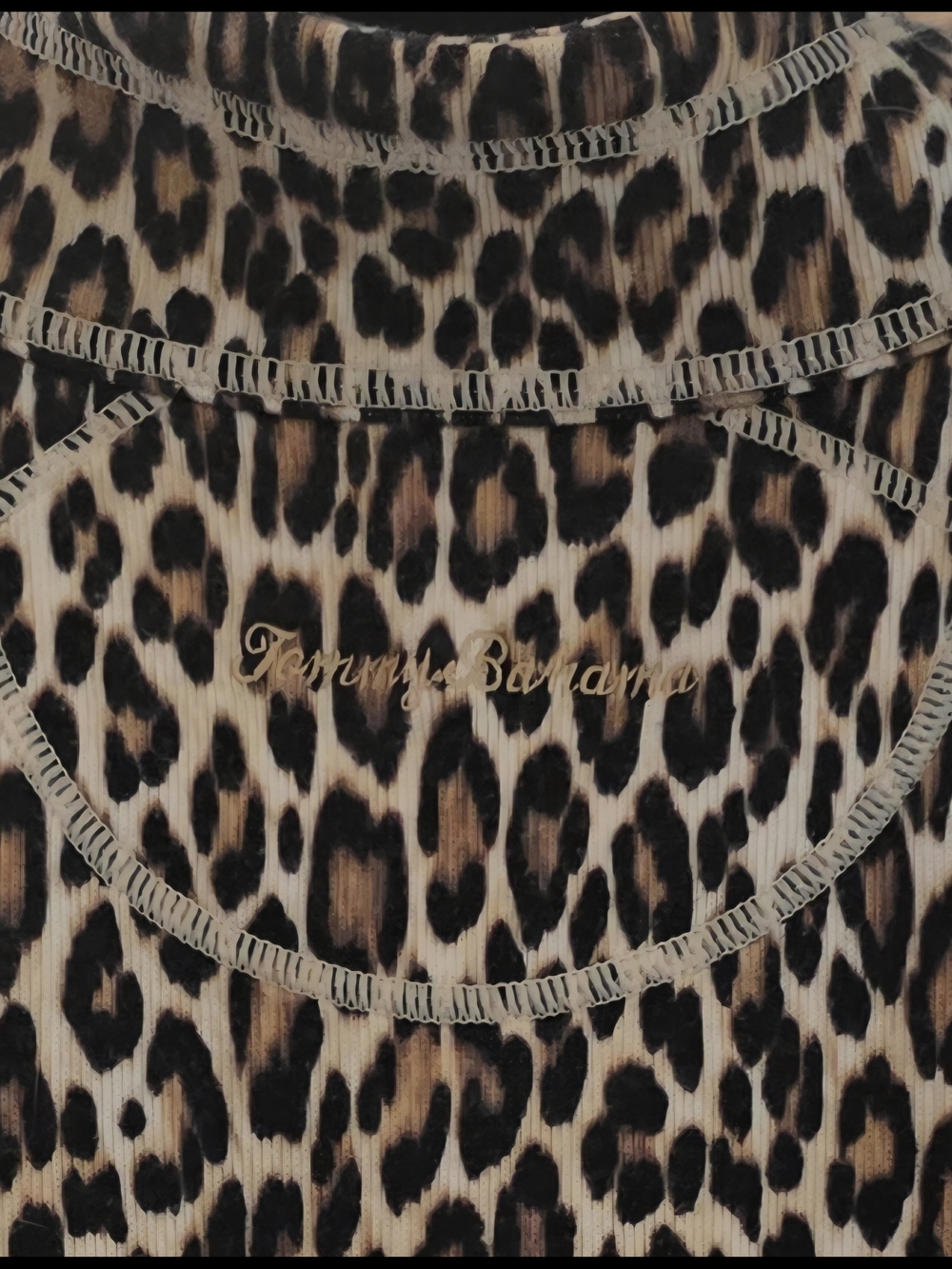 Tommy Bahama Leopard Print Half-Zip Pullover - Beige/Brown/Black - Picture 4 of 5